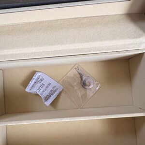 Beige Jewelry Box Interior Organizer with Key